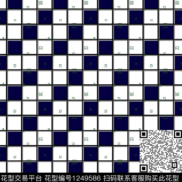 男装格子回字格棋盘格传统印花华亿平台下载（图片编号: 1249586） - 瓦栏（Walan）