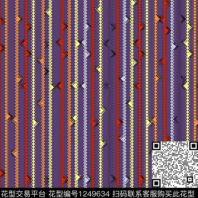 几何格子豹纹传统印花华亿平台下载（图片编号: 1249634） - 瓦栏（Walan）