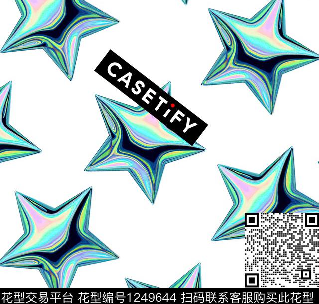 星星几何抽象数码印花华亿平台下载（图片编号: 1249644） - 瓦栏（Walan）