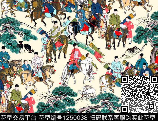 趣味民族风电脑合成数码印花华亿平台下载（图片编号: 1250038） - 瓦栏（Walan）