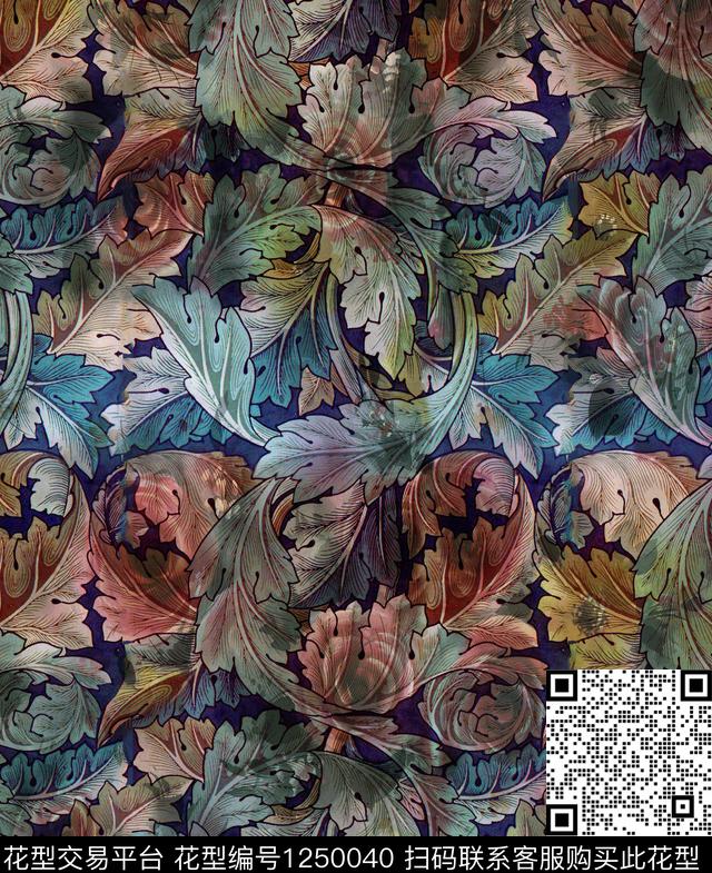 植物花卉电脑合成数码印花华亿平台下载（图片编号: 1250040） - 瓦栏（Walan）