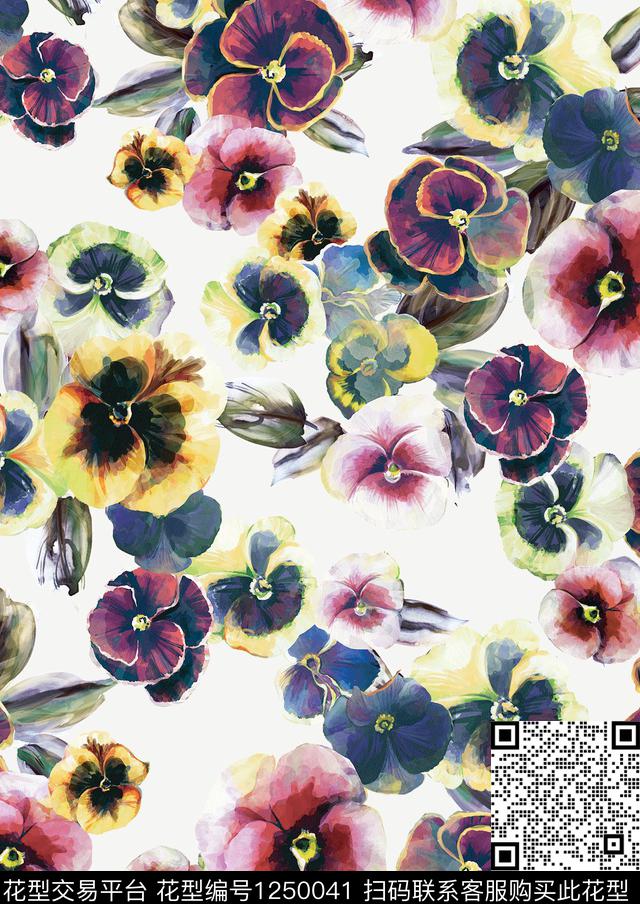 植物花卉电脑合成数码印花华亿平台下载（图片编号: 1250041） - 瓦栏（Walan）