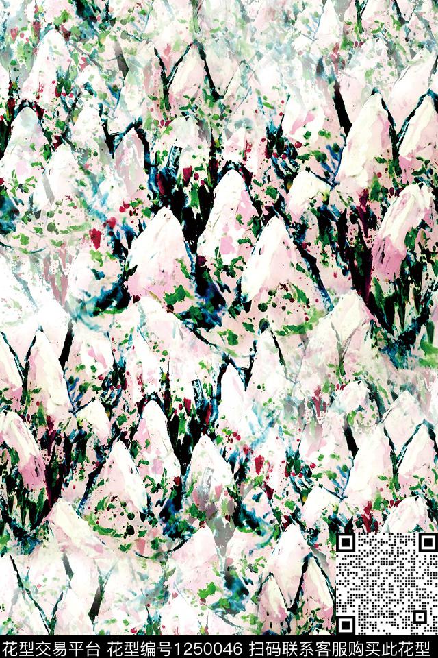 趣味民族风电脑合成数码印花华亿平台下载（图片编号: 1250046） - 瓦栏（Walan）