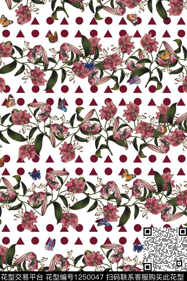 植物花卉电脑合成数码印花华亿平台下载（图片编号: 1250047） - 瓦栏（Walan）