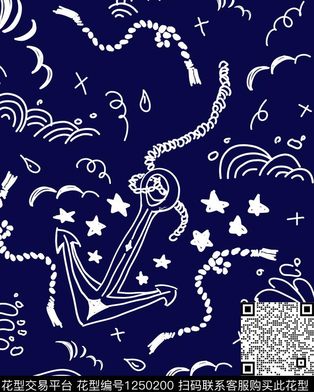 大牌风休闲手绘传统印花华亿平台下载（图片编号: 1250200） - 瓦栏（Walan）