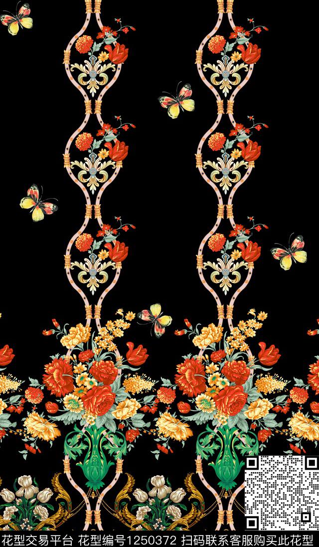 欧美小碎花花卉数码印花华亿平台下载（图片编号: 1250372） - 瓦栏（Walan）