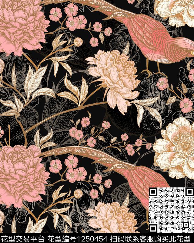 水墨风数码华亿平台大牌风数码印花华亿平台下载（图片编号: 1250454） - 瓦栏（Walan）