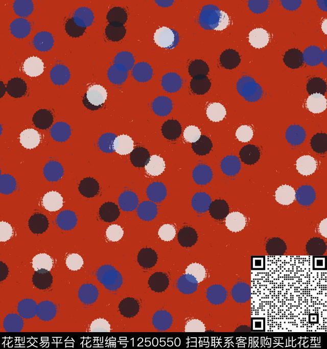 波点可爱抽象数码印花华亿平台下载（图片编号: 1250550） - 瓦栏（Walan）