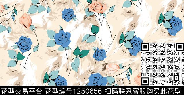 花卉数码华亿平台女装数码印花华亿平台下载（图片编号: 1250656） - 瓦栏（Walan）