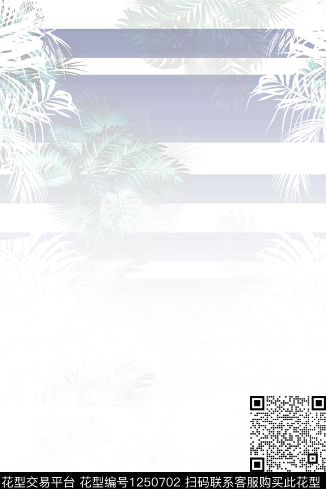 植物绿植树叶男装数码印花华亿平台下载（图片编号: 1250702） - 瓦栏（Walan）