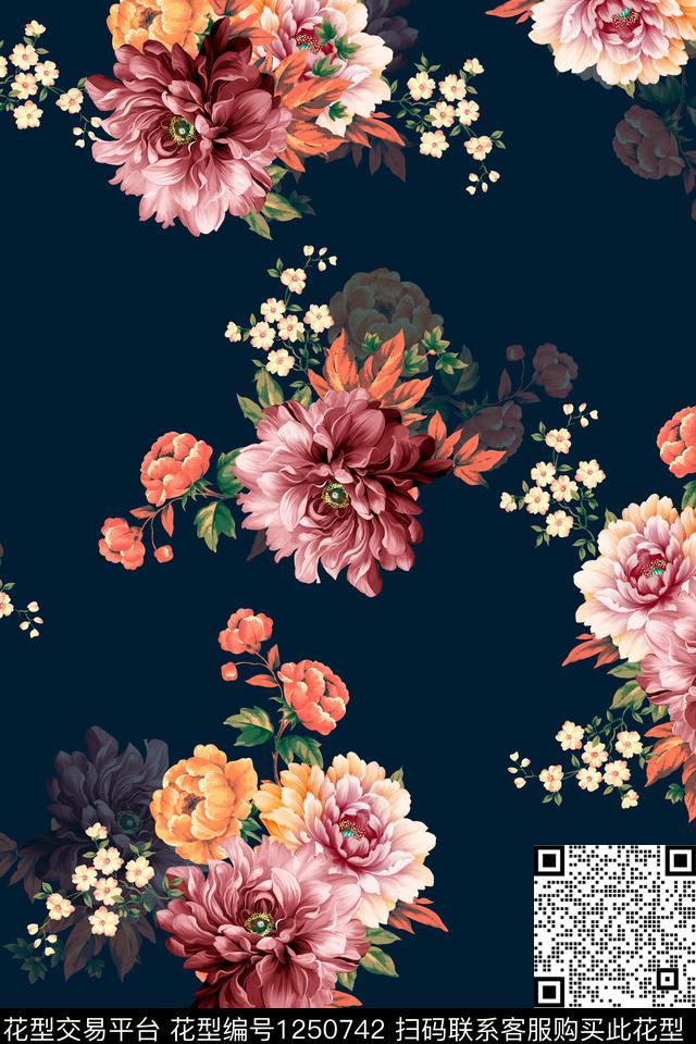 手绘数码华亿平台1/2接数码印花华亿平台下载（图片编号: 1250742） - 瓦栏（Walan）