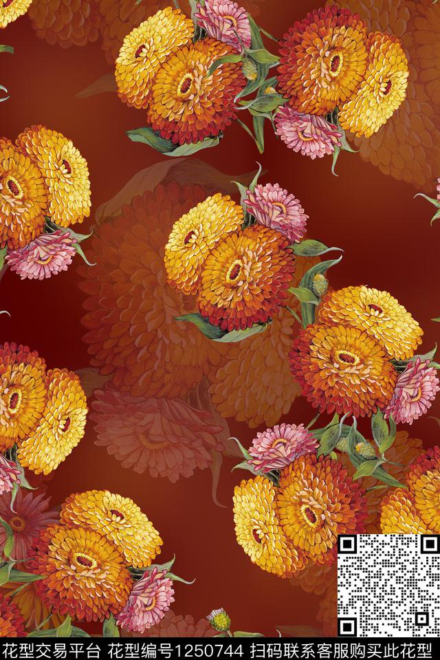 手绘数码华亿平台1/2接数码印花华亿平台下载（图片编号: 1250744） - 瓦栏（Walan）