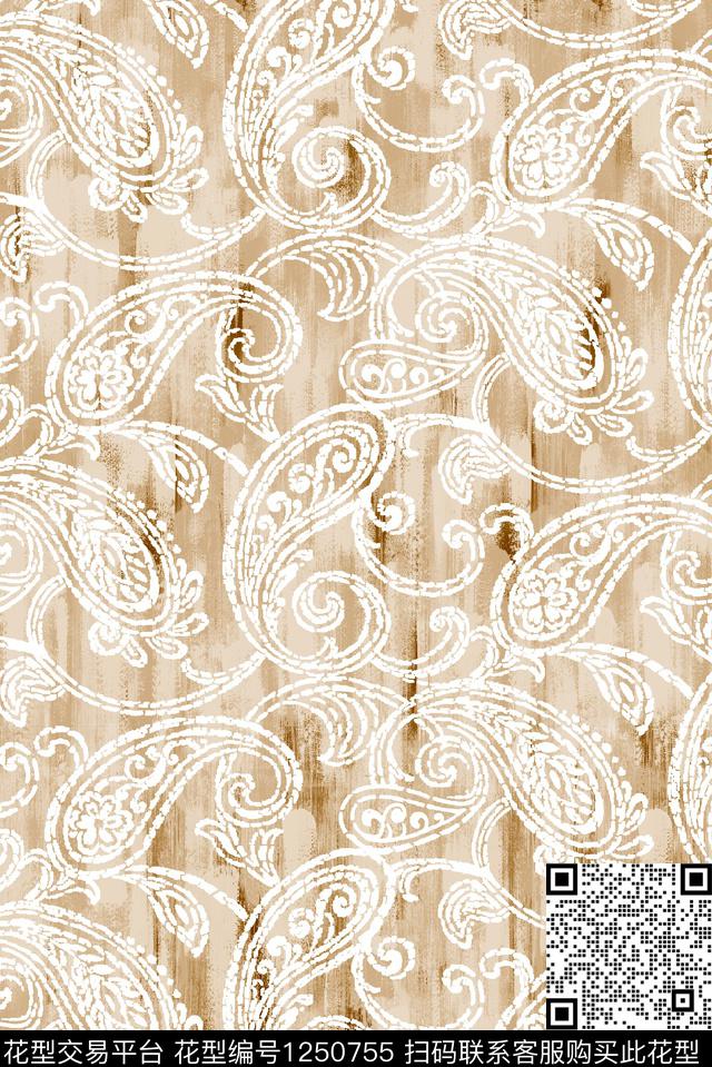 大牌风数码华亿平台佩斯利数码印花华亿平台下载（图片编号: 1250755） - 瓦栏（Walan）