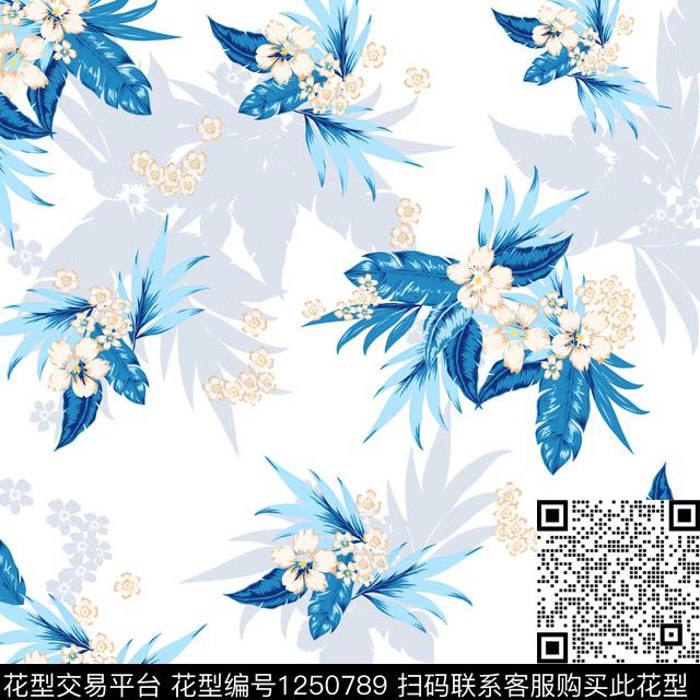 花卉大牌风数码华亿平台数码印花华亿平台下载（图片编号: 1250789） - 瓦栏（Walan）