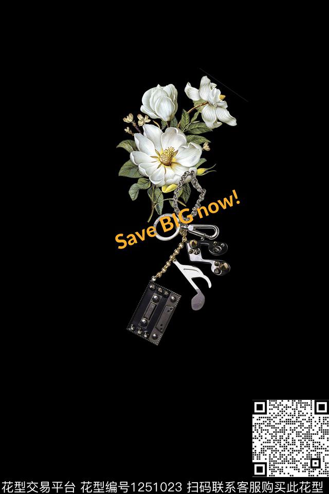 花卉男装胸前独幅数码印花华亿平台下载（图片编号: 1251023） - 瓦栏（Walan）