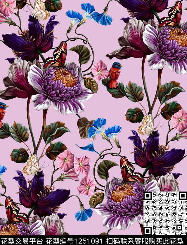 小碎花数码印花华亿平台下载（图片编号: 1251091） - 瓦栏（Walan）