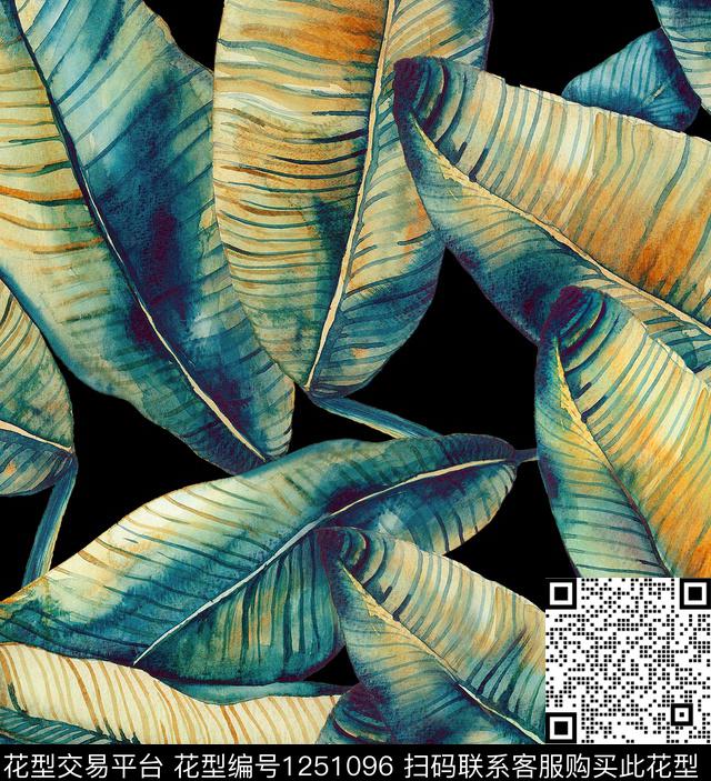 火烈鸟仙人掌棕榈树数码印花华亿平台下载（图片编号: 1251096） - 瓦栏（Walan）