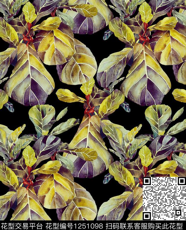 火烈鸟仙人掌棕榈树数码印花华亿平台下载（图片编号: 1251098） - 瓦栏（Walan）