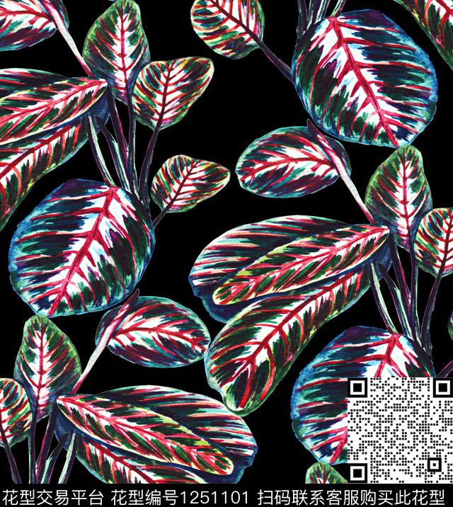 火烈鸟仙人掌棕榈树数码印花华亿平台下载（图片编号: 1251101） - 瓦栏（Walan）