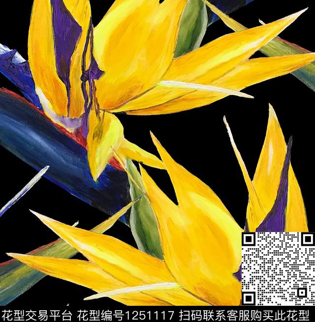 仙人掌棕榈树flamingos数码印花华亿平台下载（图片编号: 1251117） - 瓦栏（Walan）