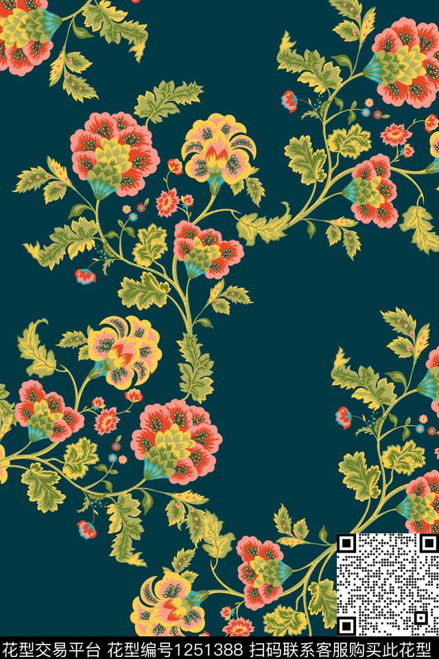花卉数码华亿平台绿植数码印花华亿平台下载（图片编号: 1251388） - 瓦栏（Walan）