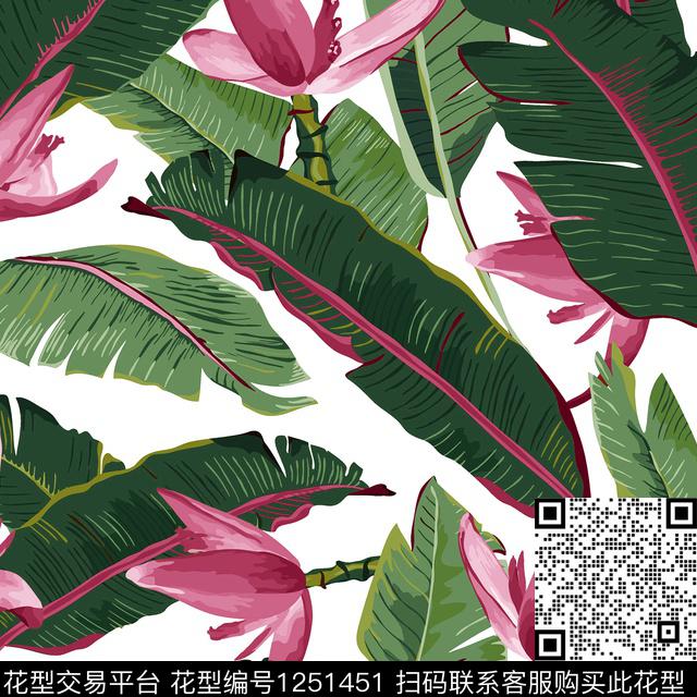 棕榈树绿植树叶热带华亿平台数码印花华亿平台下载（图片编号: 1251451） - 瓦栏（Walan）