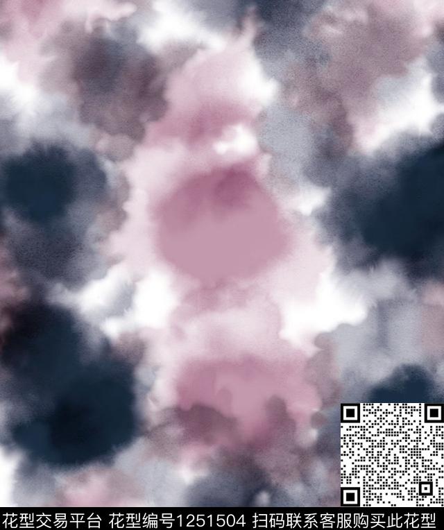 荷花玫瑰花国画数码印花华亿平台下载（图片编号: 1251504） - 瓦栏（Walan）