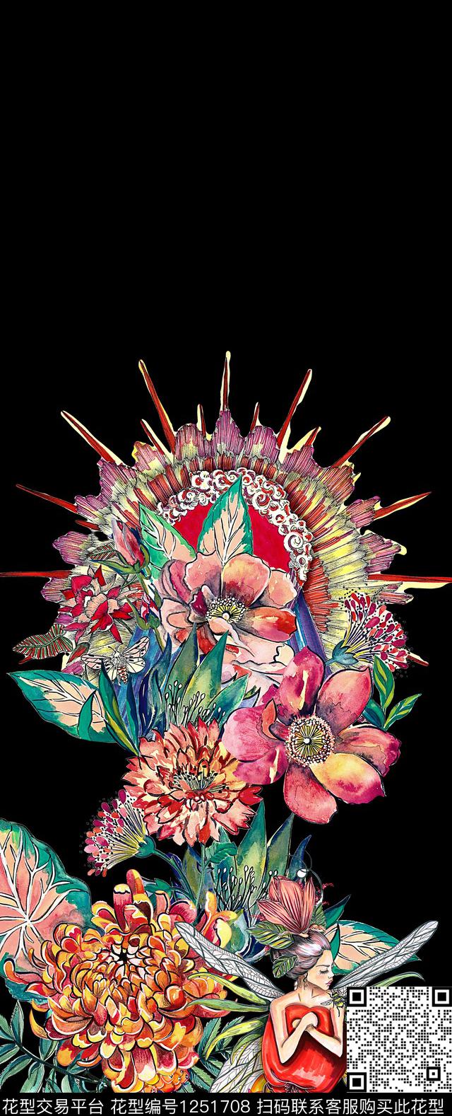 定位花数码华亿平台数码定位花数码印花华亿平台下载（图片编号: 1251708） - 瓦栏（Walan）