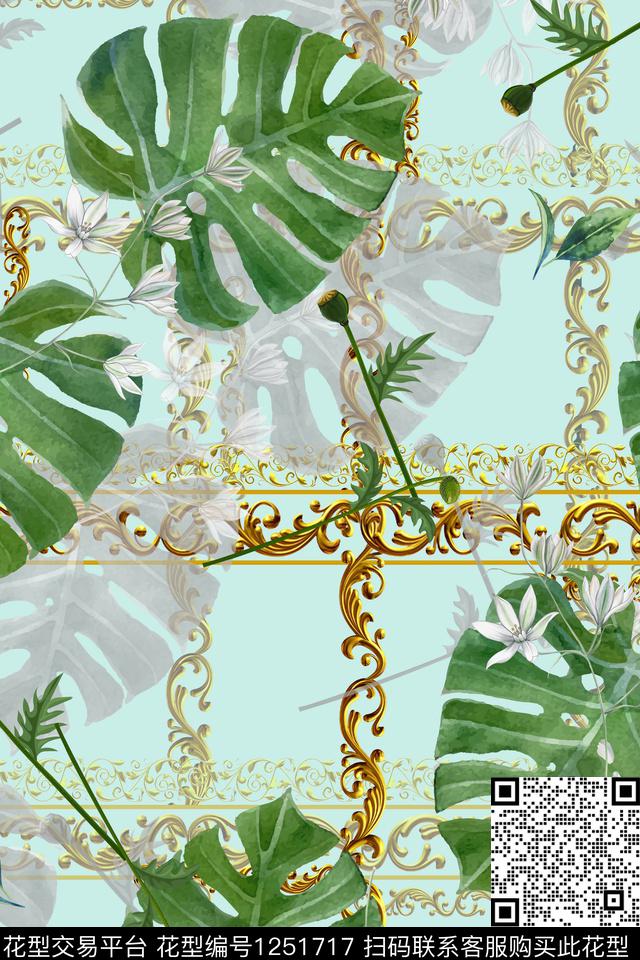 花卉底纹电脑合成数码印花华亿平台下载（图片编号: 1251717） - 瓦栏（Walan）