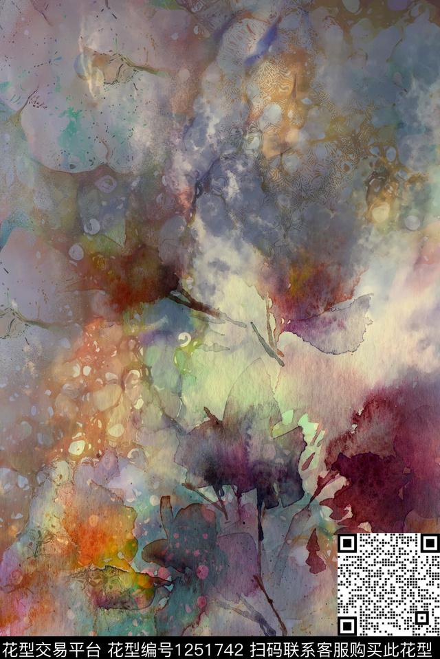 定位花花卉数码华亿平台数码印花华亿平台下载（图片编号: 1251742） - 瓦栏（Walan）