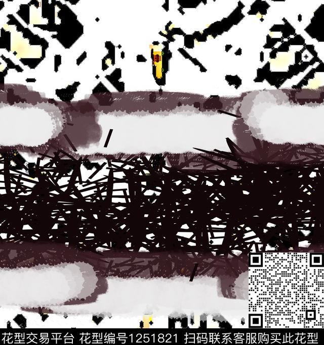 格子几何抽象数码印花华亿平台下载（图片编号: 1251821） - 瓦栏（Walan）