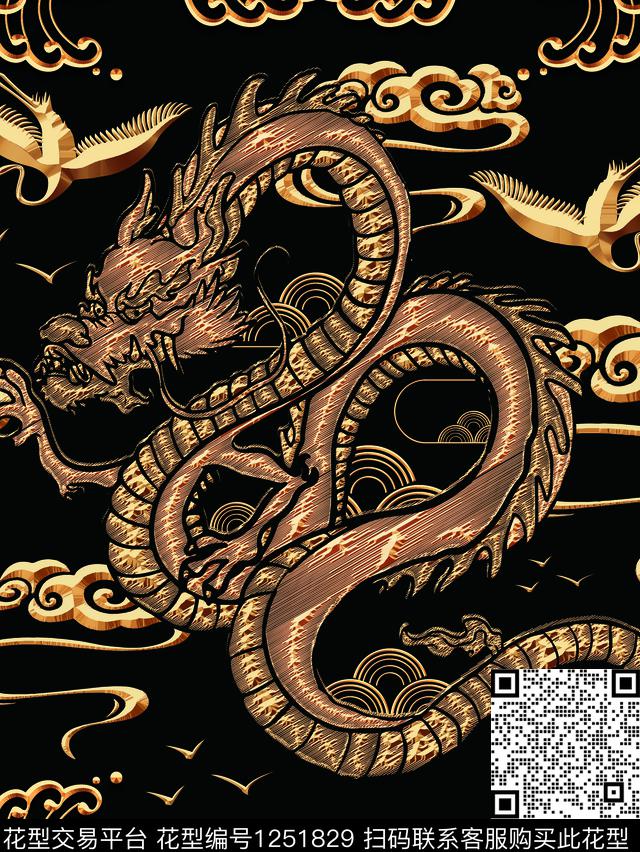 绣花华亿平台数码华亿平台龙数码印花华亿平台下载（图片编号: 1251829） - 瓦栏（Walan）