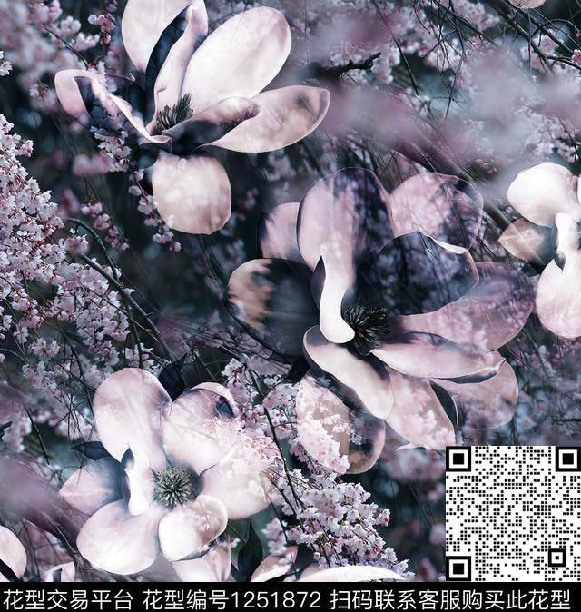 麦穗樱花荷花数码印花华亿平台下载（图片编号: 1251872） - 瓦栏（Walan）
