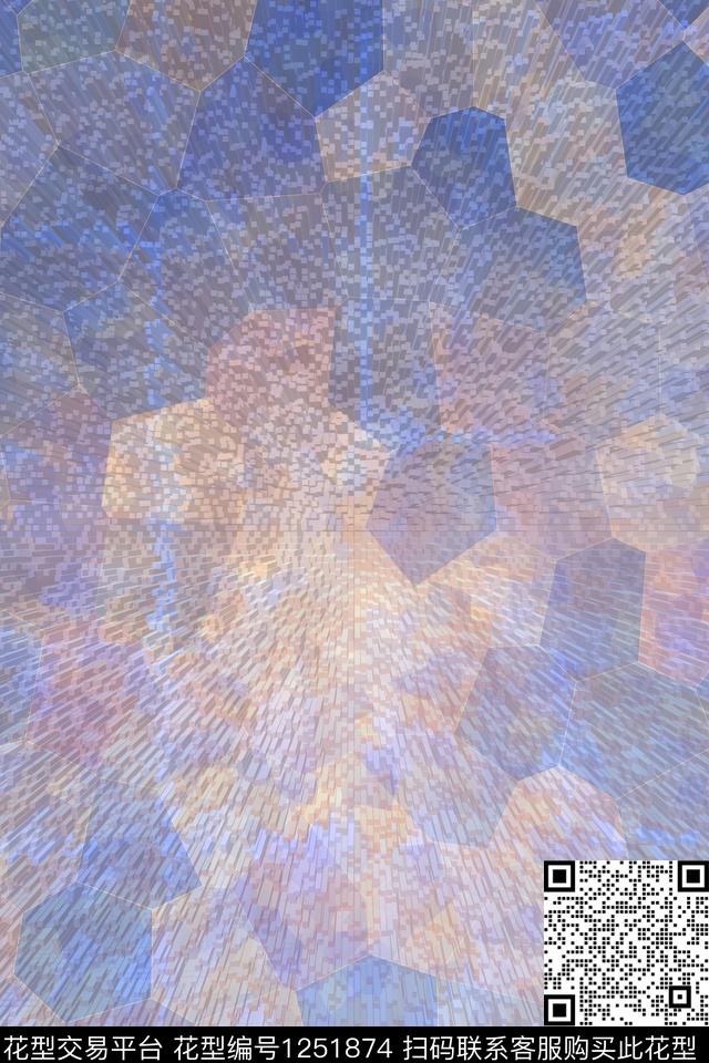 肌理抽象面料数码印花华亿平台下载（图片编号: 1251874） - 瓦栏（Walan）