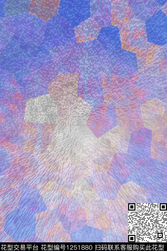 肌理抽象面料数码印花华亿平台下载（图片编号: 1251880） - 瓦栏（Walan）