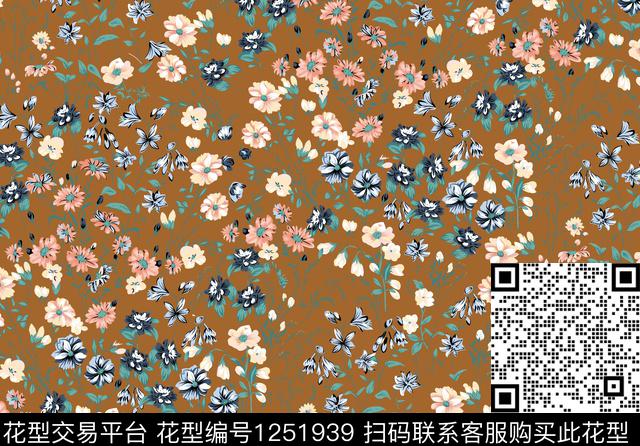 花卉小碎花女装传统印花华亿平台下载（图片编号: 1251939） - 瓦栏（Walan）