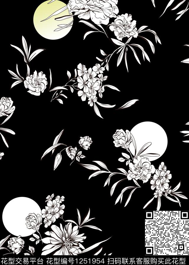 大牌风花卉数码华亿平台数码印花华亿平台下载（图片编号: 1251954） - 瓦栏（Walan）