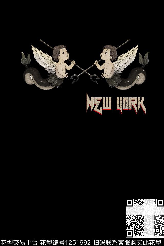 欧美卡通定位花数码印花华亿平台下载（图片编号: 1251992） - 瓦栏（Walan）