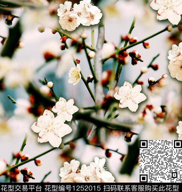 麦穗樱花数码印花华亿平台下载（图片编号: 1252015） - 瓦栏（Walan）