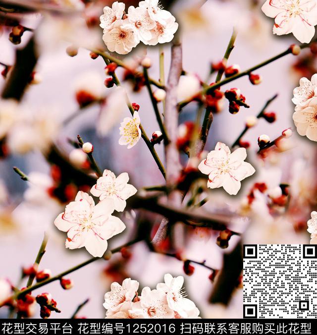 麦穗樱花荷花数码印花华亿平台下载（图片编号: 1252016） - 瓦栏（Walan）