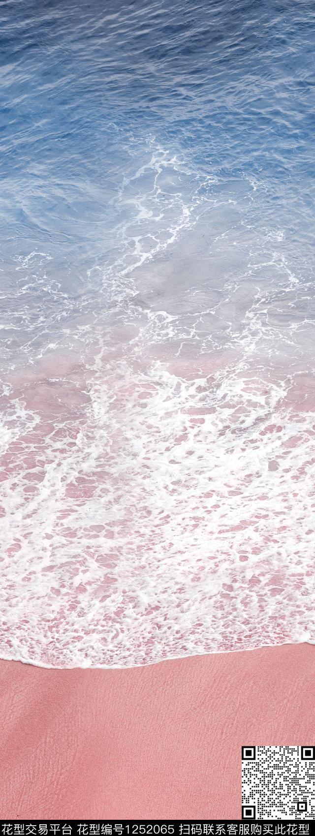 定位花沙滩海水数码印花华亿平台下载（图片编号: 1252065） - 瓦栏（Walan）