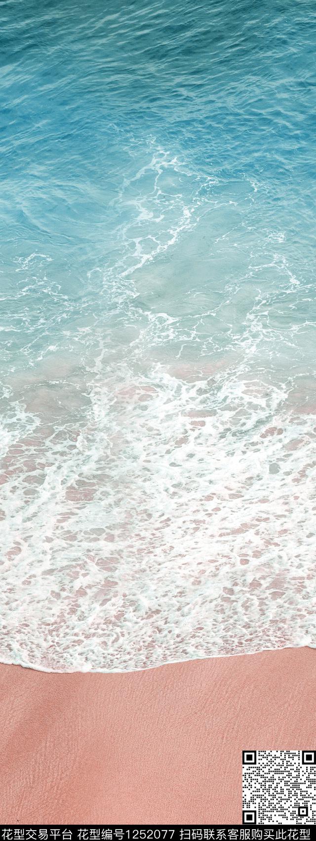 定位花沙滩海水数码印花华亿平台下载（图片编号: 1252077） - 瓦栏（Walan）