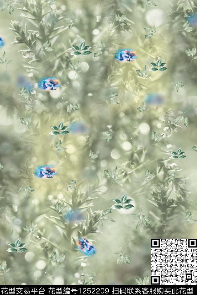 花卉底纹电脑合成数码印花华亿平台下载（图片编号: 1252209） - 瓦栏（Walan）