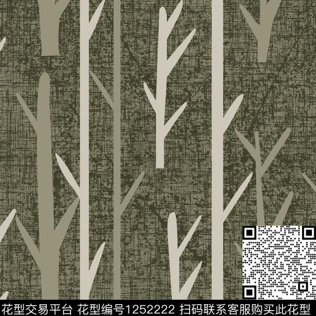 树枝复古肌理传统印花华亿平台下载（图片编号: 1252222） - 瓦栏（Walan）