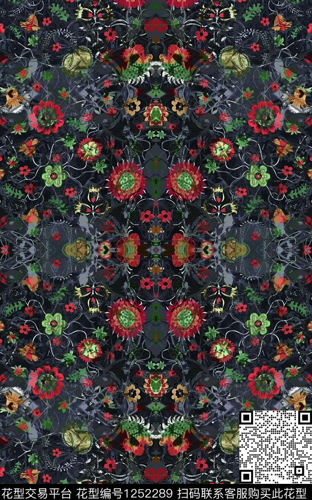 印花复古大牌风数码印花华亿平台下载（图片编号: 1252289） - 瓦栏（Walan）