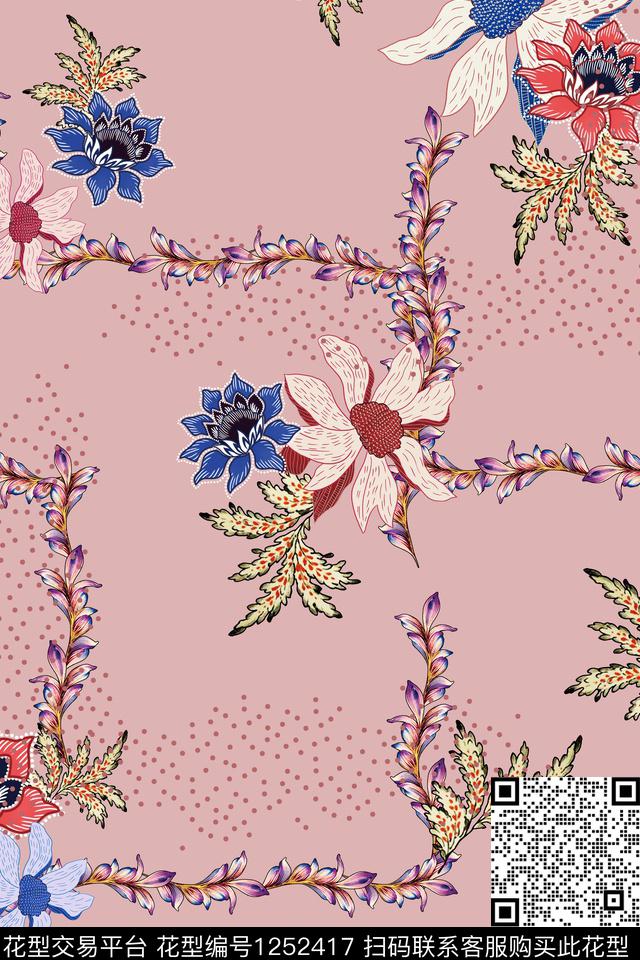 大牌风小碎花数码印花华亿平台下载（图片编号: 1252417） - 瓦栏（Walan）