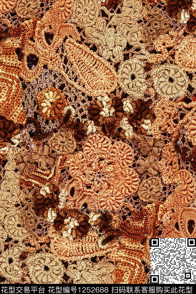 复古大牌风抽象数码印花华亿平台下载（图片编号: 1252688） - 瓦栏（Walan）