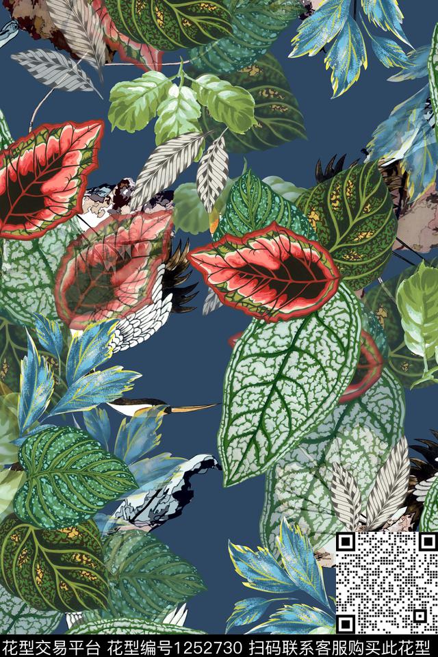 花卉电脑合成底纹花数码印花华亿平台下载（图片编号: 1252730） - 瓦栏（Walan）