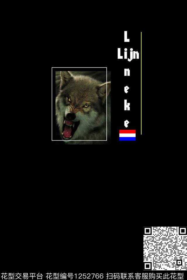 胸前独幅趣味动物数码印花华亿平台下载（图片编号: 1252766） - 瓦栏（Walan）