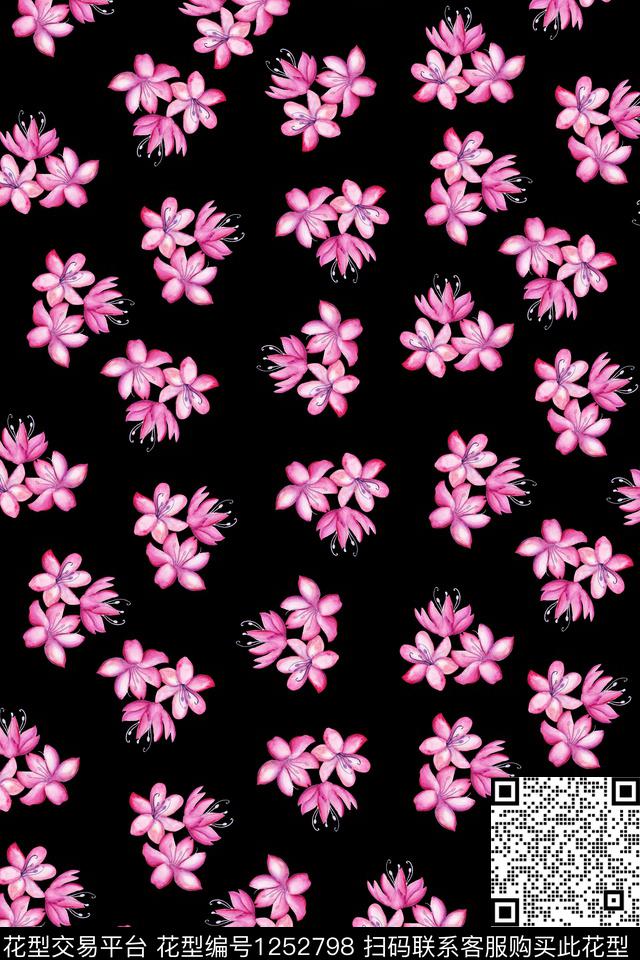 花卉游泳印花数码印花华亿平台下载（图片编号: 1252798） - 瓦栏（Walan）